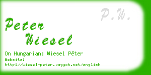 peter wiesel business card